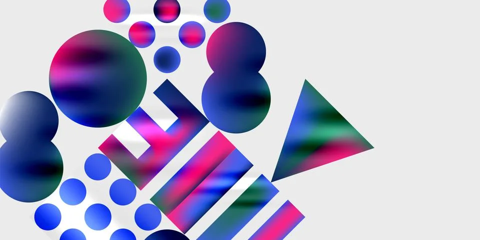 Triangles, circles, squares, rectangles design. Vector Illustration For Stock Illustration