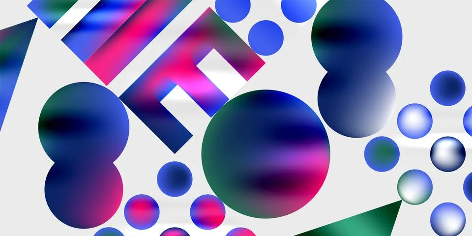 Triangles, circles, squares, rectangles design. Vector Illustration For Stock Illustration