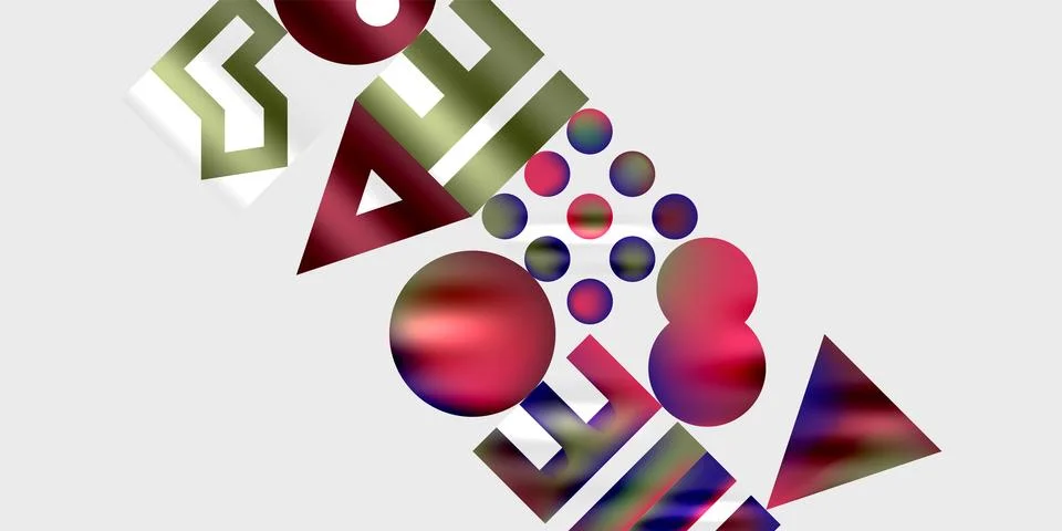 Triangles, circles, squares, rectangles design. Vector Illustration For Stock Illustration