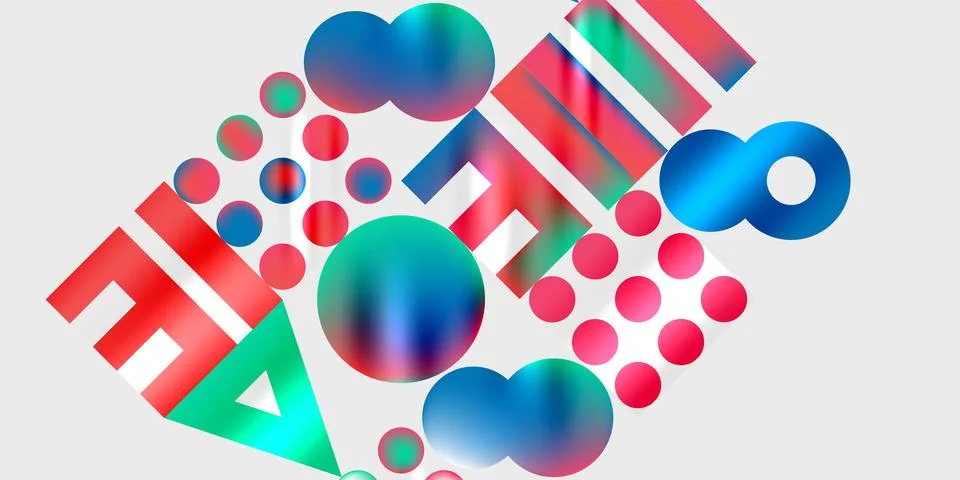 Triangles, circles, squares, rectangles design. Vector Illustration For Stock Illustration