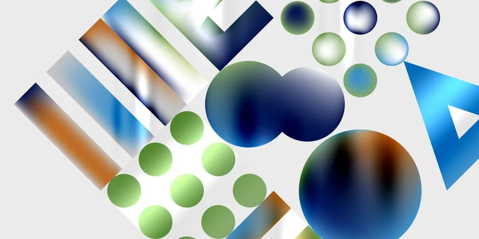 Triangles, circles, squares, rectangles design. Vector Illustration For Stock Illustration