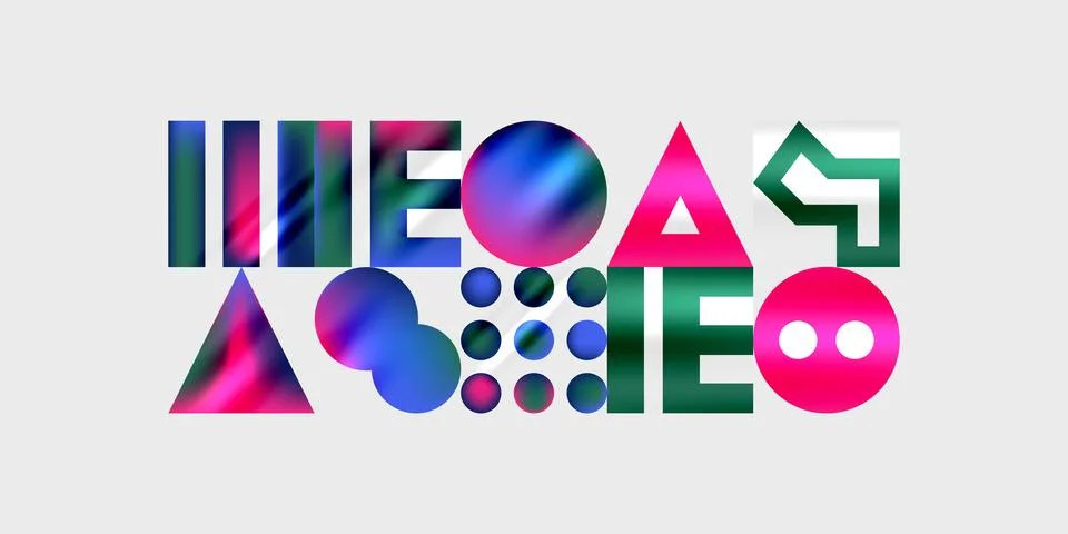 Triangles, circles, squares, rectangles design. Vector Illustration For Stock Illustration