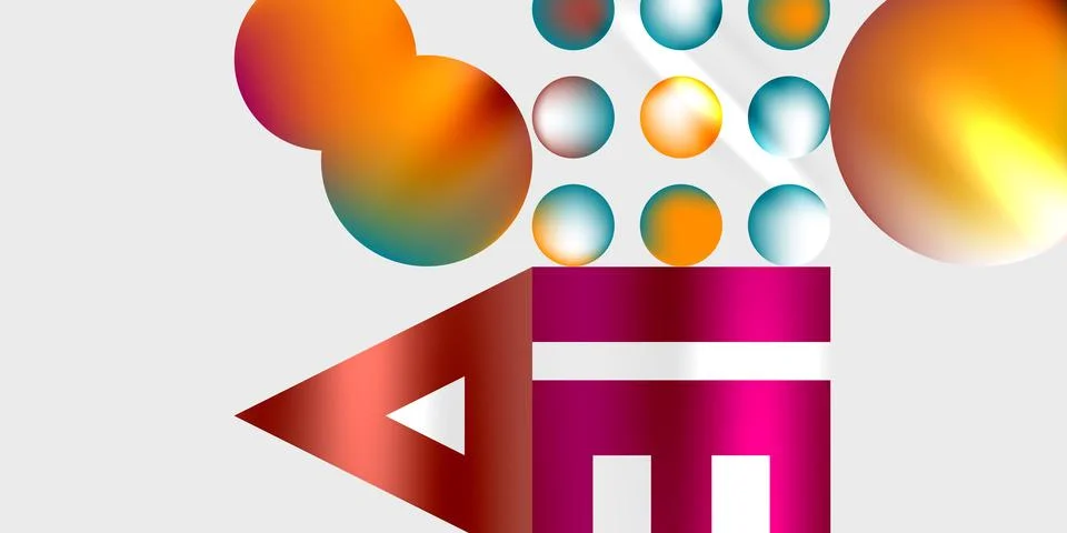 Triangles, circles, squares, rectangles design. Vector Illustration For Stock Illustration