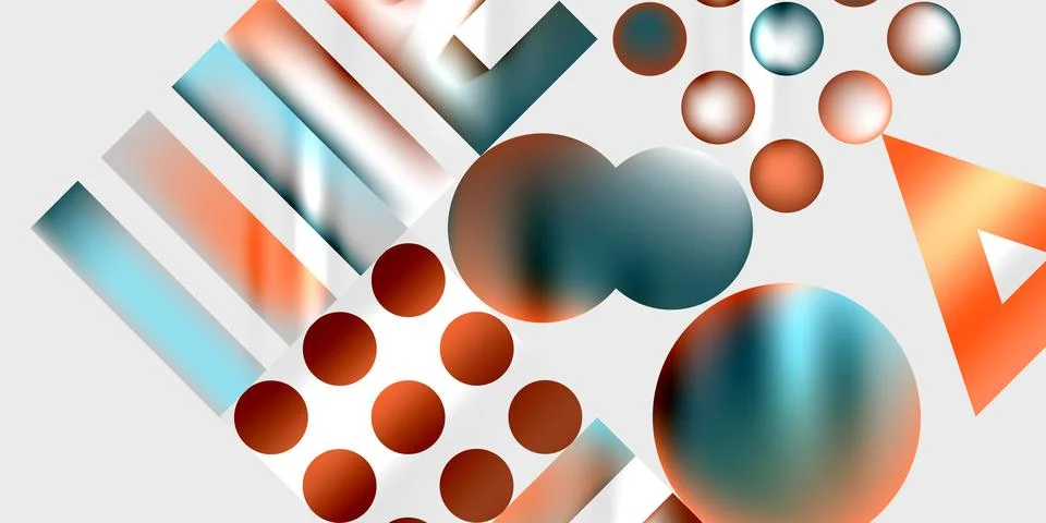 Triangles, circles, squares, rectangles design. Vector Illustration For Stock Illustration