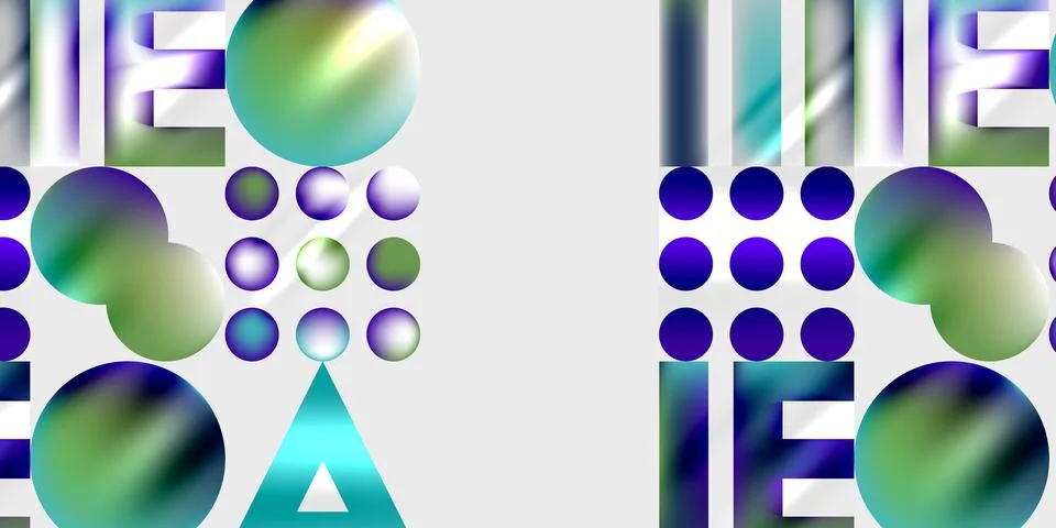 Triangles, circles, squares, rectangles design. Vector Illustration For Stock Illustration