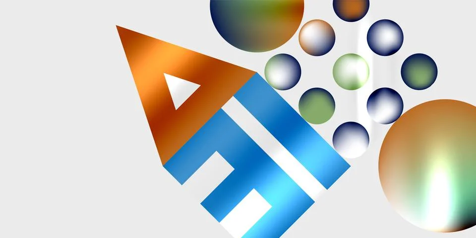 Triangles, circles, squares, rectangles design. Vector Illustration For Stock Illustration