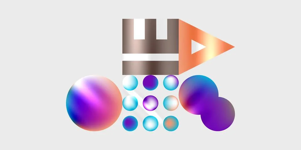 Triangles, circles, squares, rectangles design. Vector Illustration For Stock Illustration