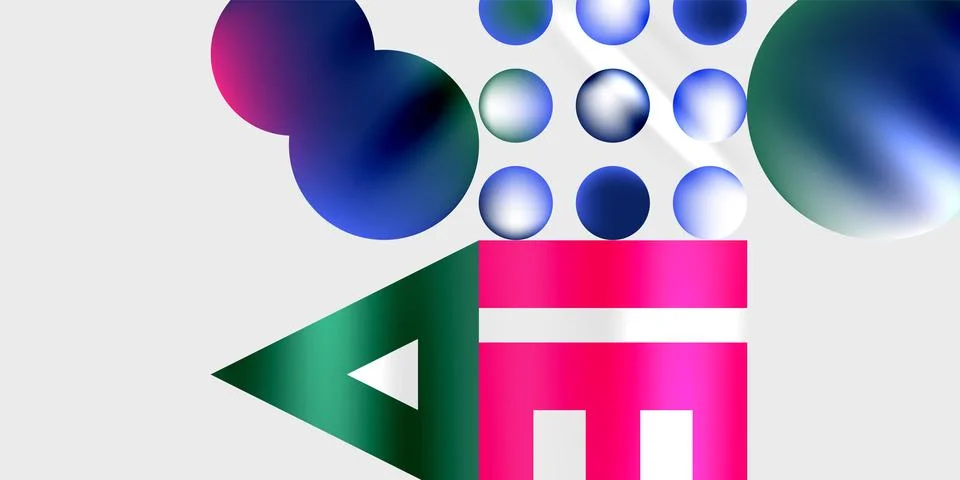 Triangles, circles, squares, rectangles design. Vector Illustration For Stock Illustration