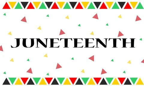 Triangles with color for juneteenth Stock Illustration