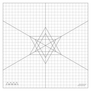 Triangles Connected At Center Point Into Six Ilustración de archivo