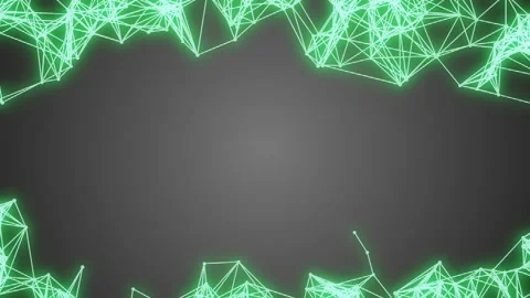 Triangles connection. liquid crystals. electrical neural network. design for 스톡 동영상 87160024