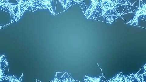 Triangles connection. liquid crystals. electrical neural network. design for Stock Footage 87160127