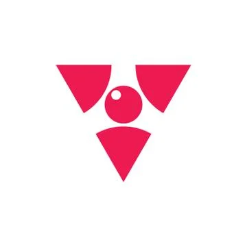 Triangles cute eye logo vector Illustrazione stock