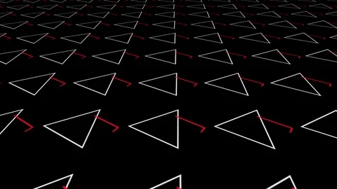 Triangles danding ina black background Stock Footage 114953387