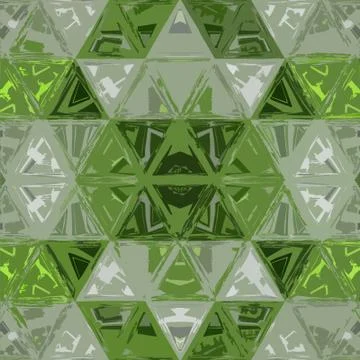 Triangles decorative background, flat image in green color. Stockillustratie