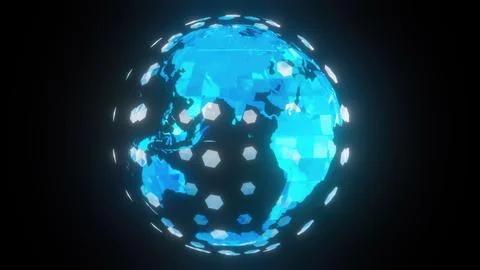 Triangles digital earth 스톡 일러스트
