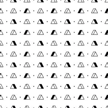Triangles with dots on white background. Seamless repeating pattern. Geometric 스톡 일러스트