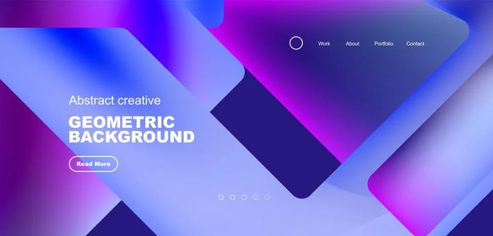 Triangles with fluid colors geometric abstract background. Techno or business Stock Illustration