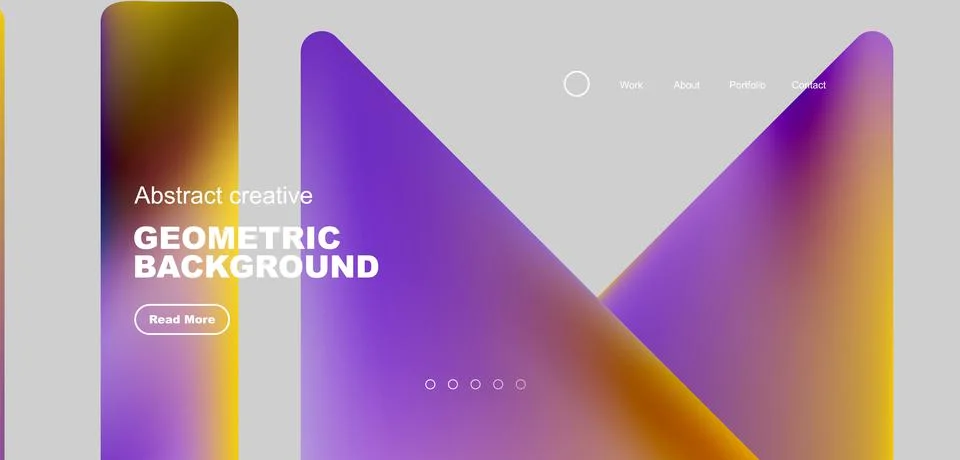 Triangles with fluid colors geometric abstract background. Techno or business Stock Illustration