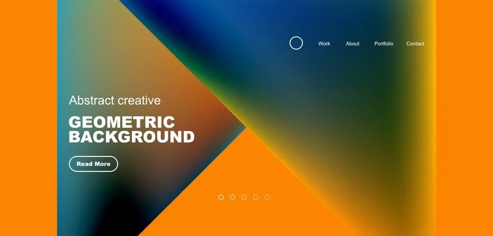 Triangles with fluid colors geometric abstract background. Techno or business Stock Illustration