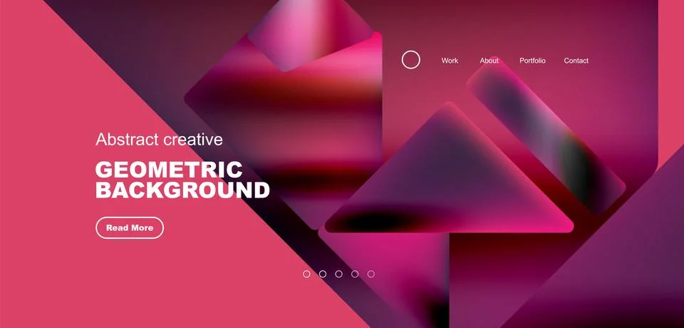 Triangles with fluid colors geometric abstract background. Techno or business Stock Illustration