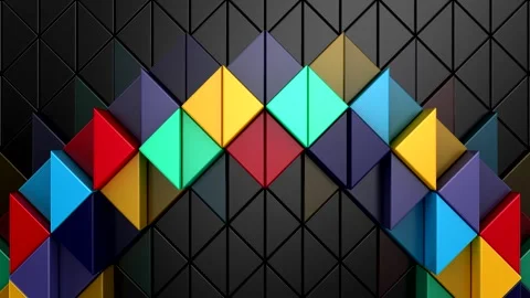 Triangles Form a Wave Stock Footage 319472134