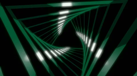 Triangles with glow.Green and blue version Stock Footage 46319383
