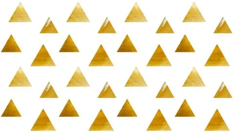 Triangles of golden texture, seamless vector Stock Illustration