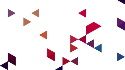 Triangles hipster animation, retro pattern of geometric shapes. Colorful-mosaic  Stock Footage 35987489