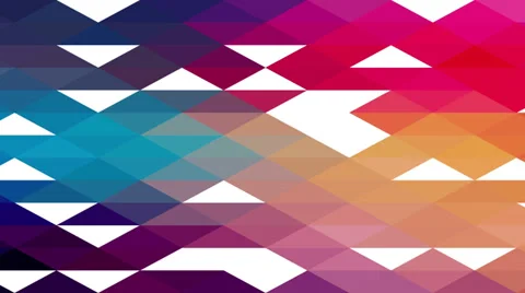 Triangles hipster animation, retro pattern of geometric shapes. Colorful-mosaic  Stock Footage 35987535