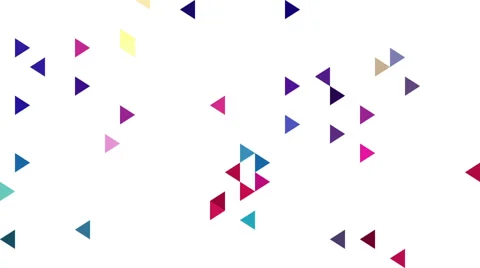 Triangles hipster animation, retro pattern of geometric shapes. Colorful-mosaic  Stock Footage 35987792