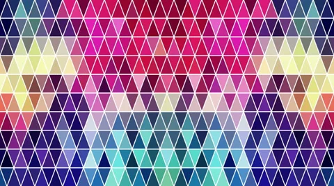 Triangles hipster animation, retro pattern of geometric shapes. Colorful-mosaic  Stock Footage 35988053