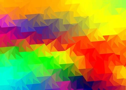 Triangles with an iridescent gradient background Stock Illustration