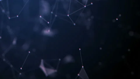 Triangles with lines. Network system. Digital data plexus technology Video stock 112113439