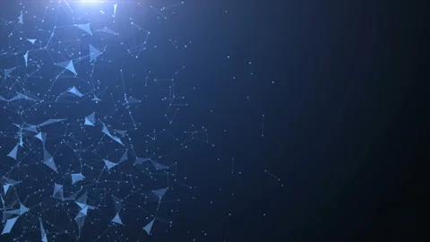 Triangles with lines. Network system. Digital data plexus technology Stock Footage 112113619