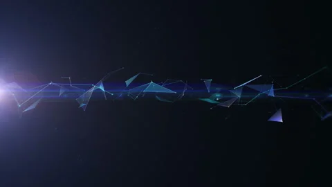 Triangles with lines. Network system. Stock Footage 112283568