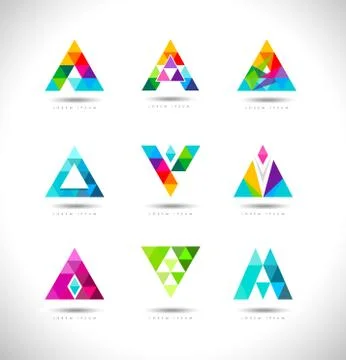 Triangles Logo Design Stock-Illustration