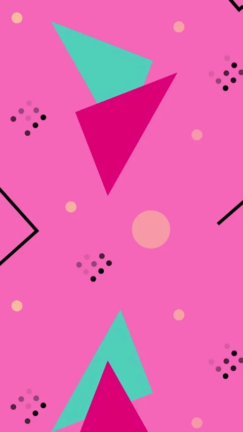 Triangles Loop On Pink Modern Background Stock Footage 279394748