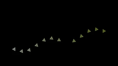 Triangles move across a black background in a simple Stock Footage 339509496