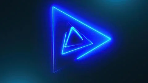 Triangles Neon Tunnel Stock Illustration