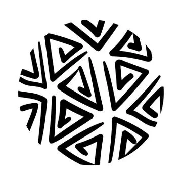 Triangles organic pattern line style Stock Illustration