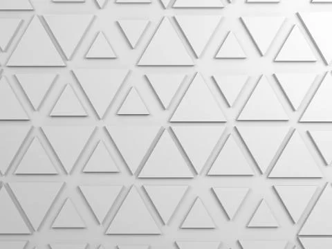 Triangles pattern, 3d render illustration 스톡 일러스트