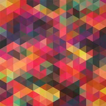 Triangles pattern of geometric shapes. colorful mosaic backdrop. geometric hi Illustrazione stock