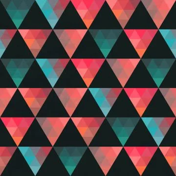 Triangles pattern of geometric shapes. colorful mosaic backdrop. geometric hi Illustrazione stock