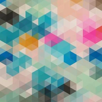 Triangles pattern of geometric shapes. colorful mosaic backdrop. geometric hi 스톡 일러스트