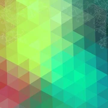 Triangles pattern of geometric shapes. colorful mosaic backdrop. geometric hi Illustrazione stock