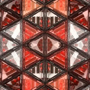 Triangles pattern of geometric shapes in orange and white. Colorful mosaic ba Stock Illustration