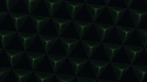 Triangles pattern with neon effect and dots on dark gradient 스톡 동영상 199335355
