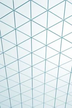 Triangles pattern on wall, blue toned 3d 스톡 일러스트