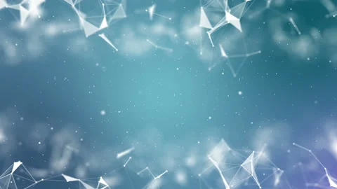 Triangles, points and lines smoothly move along a trajectory in space Stock Footage 87386141